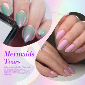 Born Pretty ombre demo on nails showing layered shimmer and quick-dry convenience