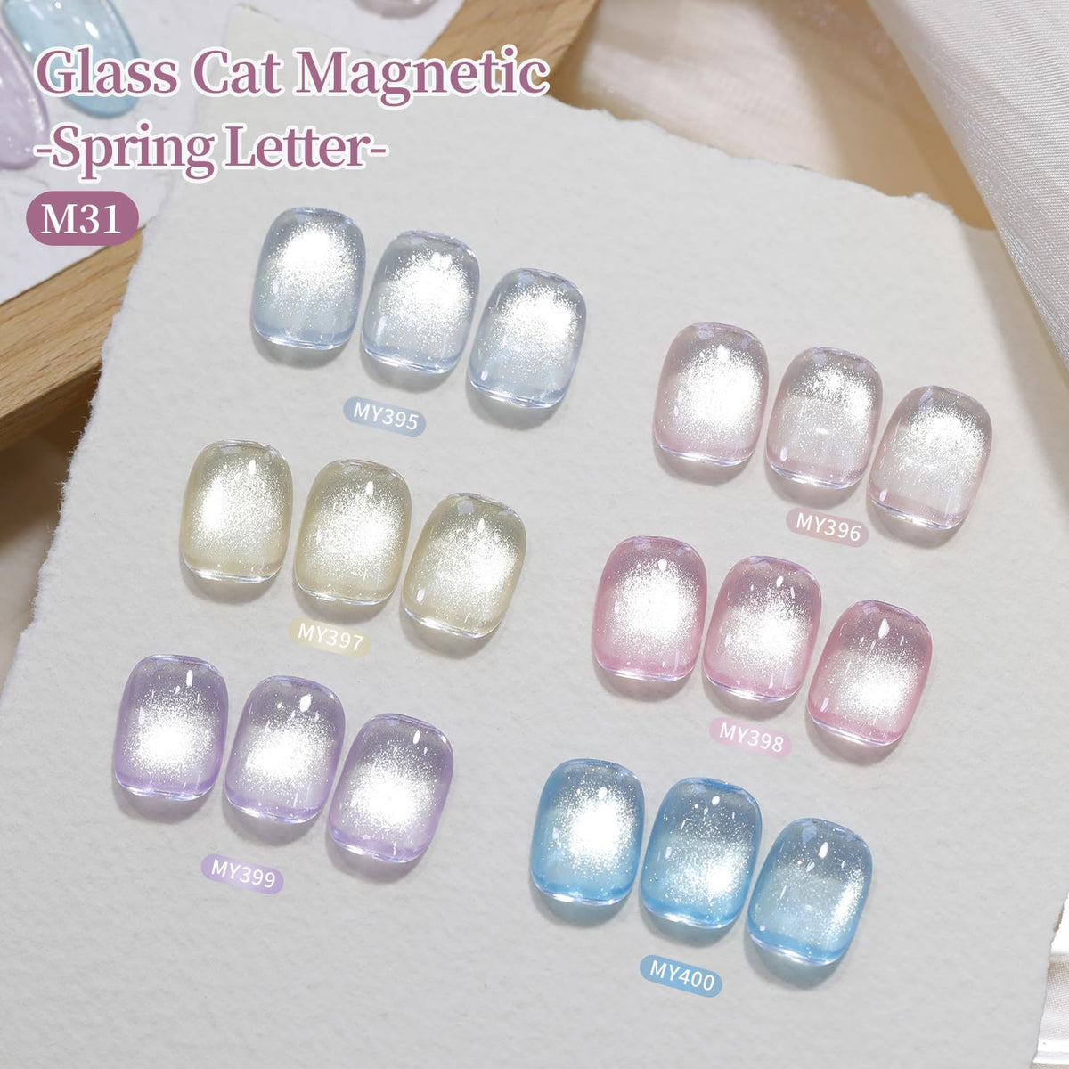 Born Pretty on-nail swatch displayed on model hand showing wearable spring colors
