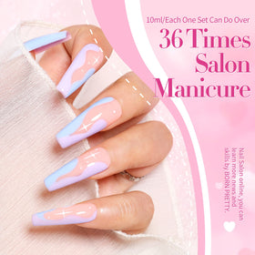 Born Pretty nail swatch on hand demonstrating pastel gel durability and glossy finish