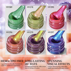 Born Pretty polish being magnetized over wet gel to create cat-eye effect