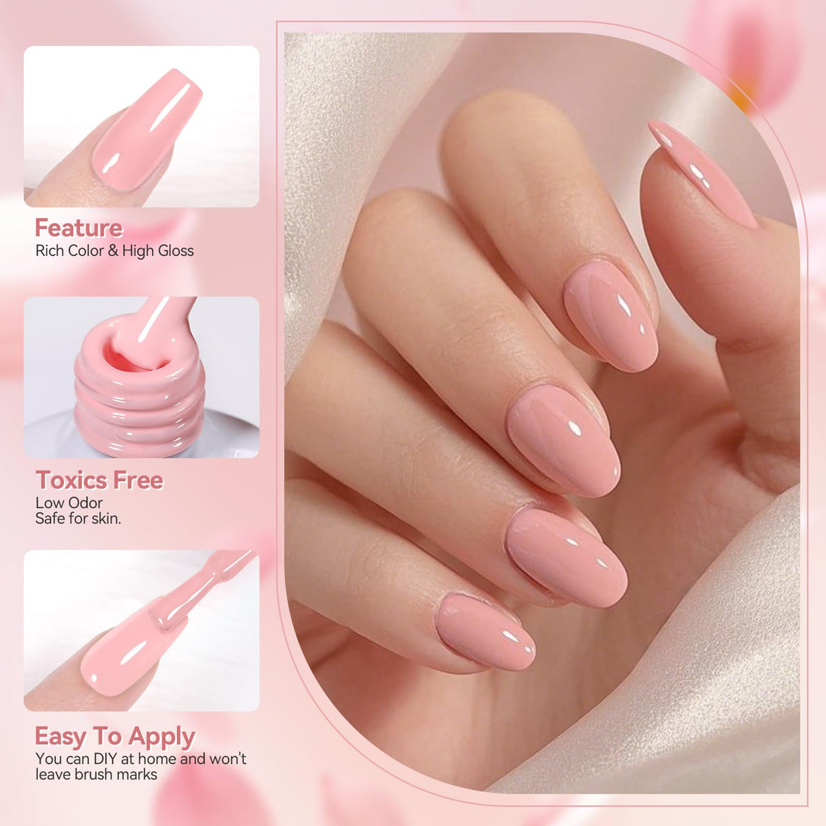 born pretty retail shelf display showing versatile pink shades for shoppers