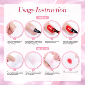 Born Pretty removal demo with cotton pad showing easy removable glitter