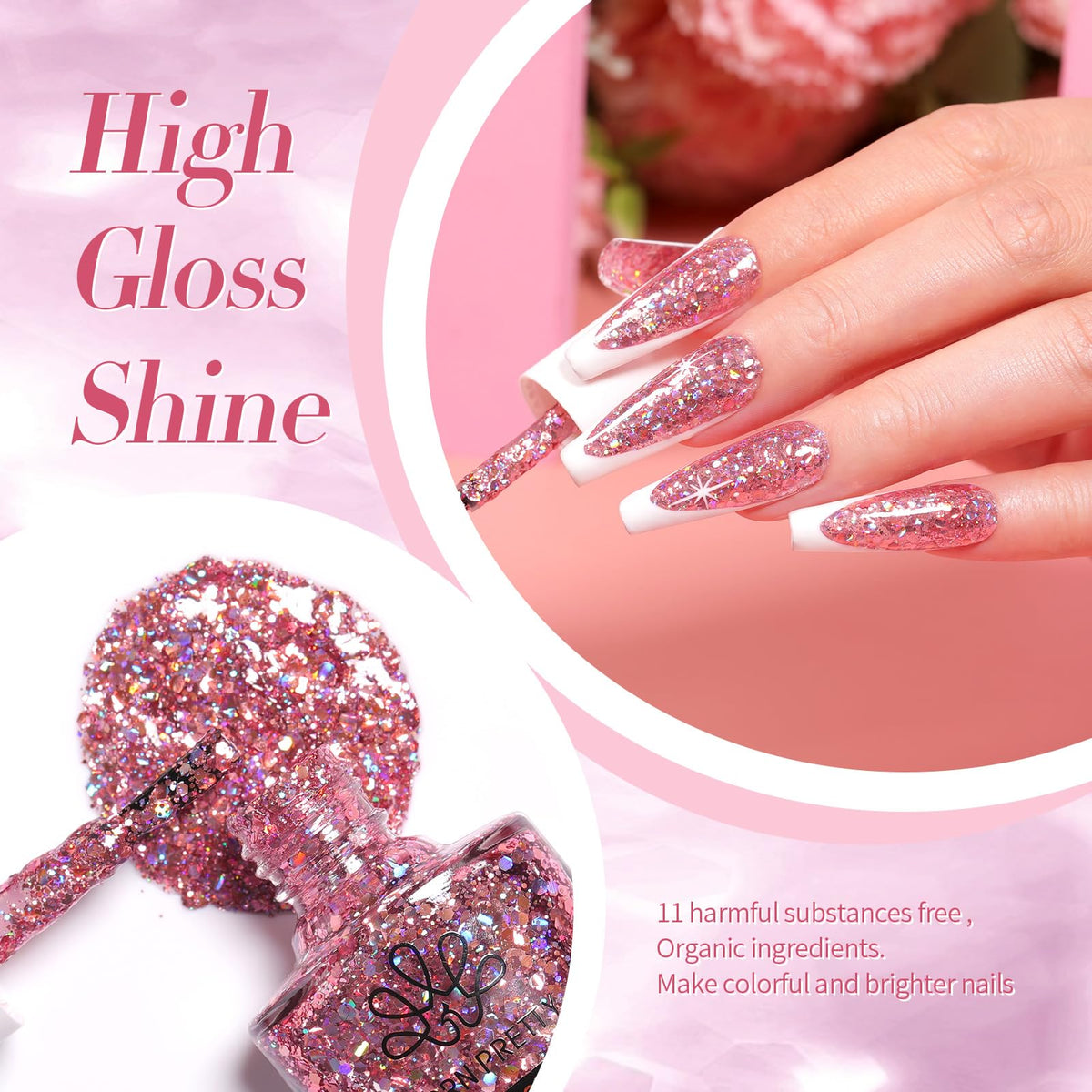 Born Pretty bottle beside coin for 10ML scale and travel-friendly convenience