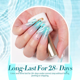 Born Pretty bottle held in hand showing 7ml scale and travel-friendly size