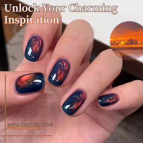 BORN PRETTY swatch strip showing red orange blue purple color shift