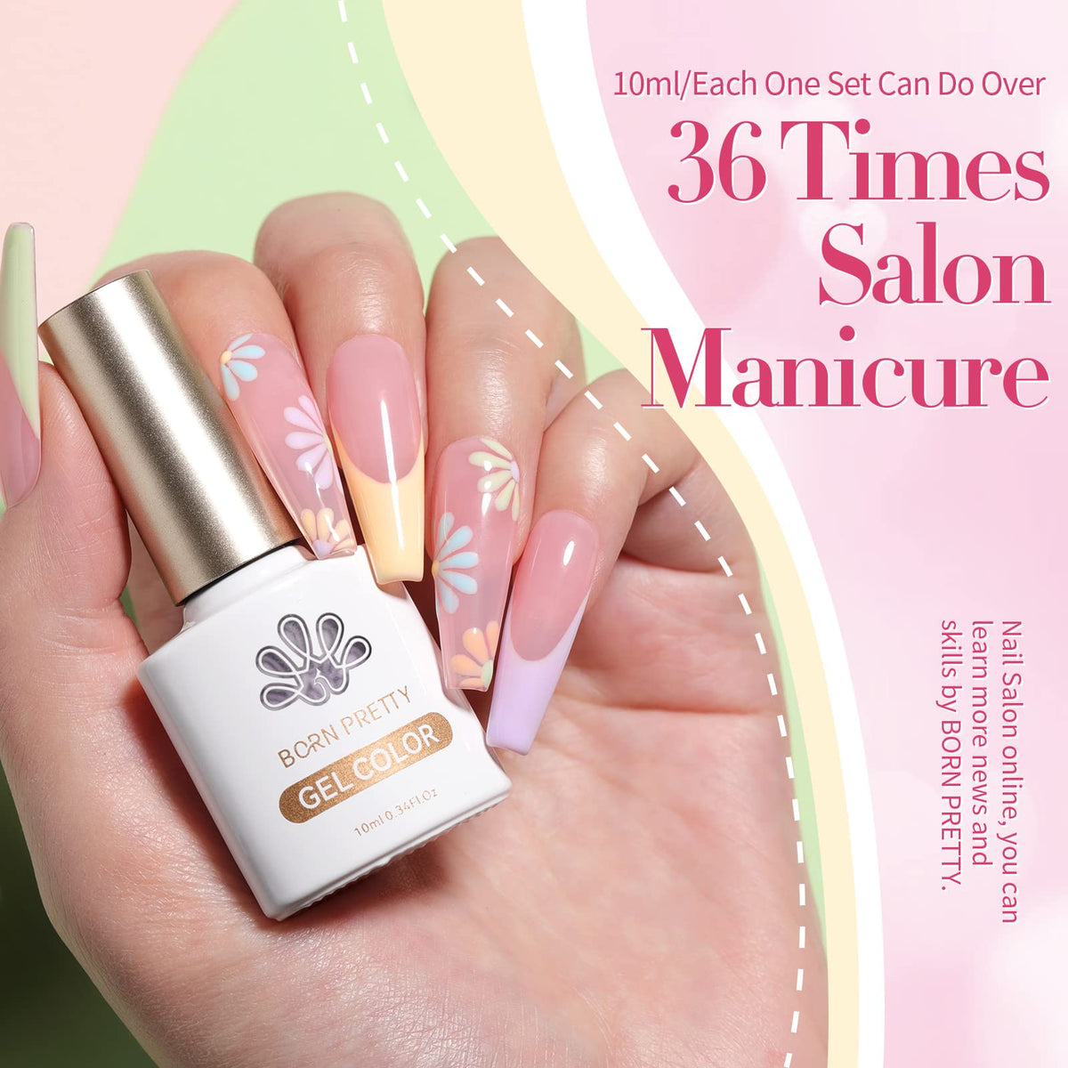 Born Pretty swatch cards with all six macaron shades for color selection benefit