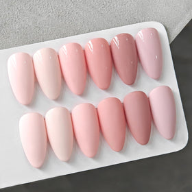 born pretty swatch display with six pink swatches for color selection ease