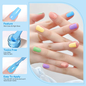 Born Pretty swatch fan display showing each pastel shade and easy color selection