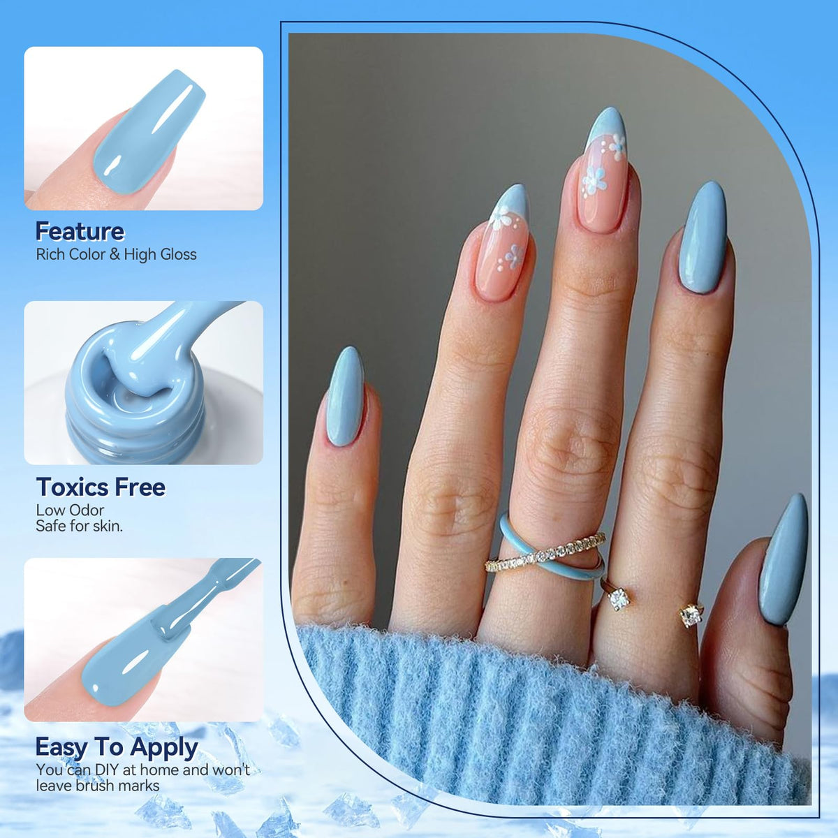 Born Pretty swatch strip gradient demonstrating color transition and mixing benefit