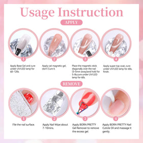 born pretty swatch strip displaying six jelly light-pink colors for selection