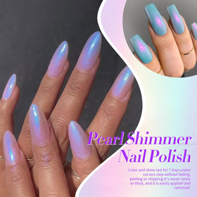 Born Pretty polish texture close-up revealing smooth pearlescent finish and coverage