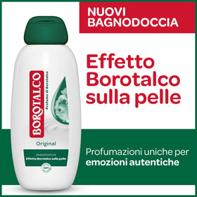 Borotalco close-up label and ingredients emphasizing dermo-tested formula