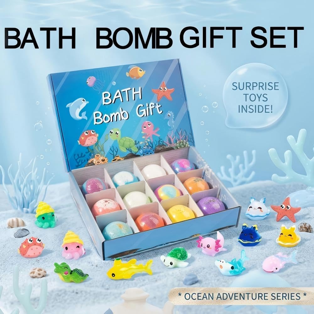 Boryaowang bath bomb fizzing and color-changing while dissolving in a bathtub