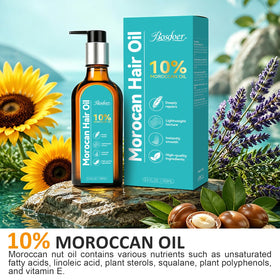 Bosdoer argan oil texture droplet highlighting lightweight absorption and glossy finish