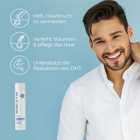 BosleyMD bosrevive applied to damp hair showing added body and detangling benefit