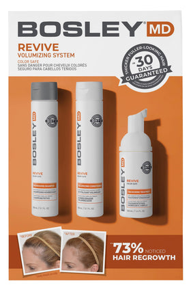 BosleyMD BosRevive front packaging showing starter kit benefits and color-safe formula