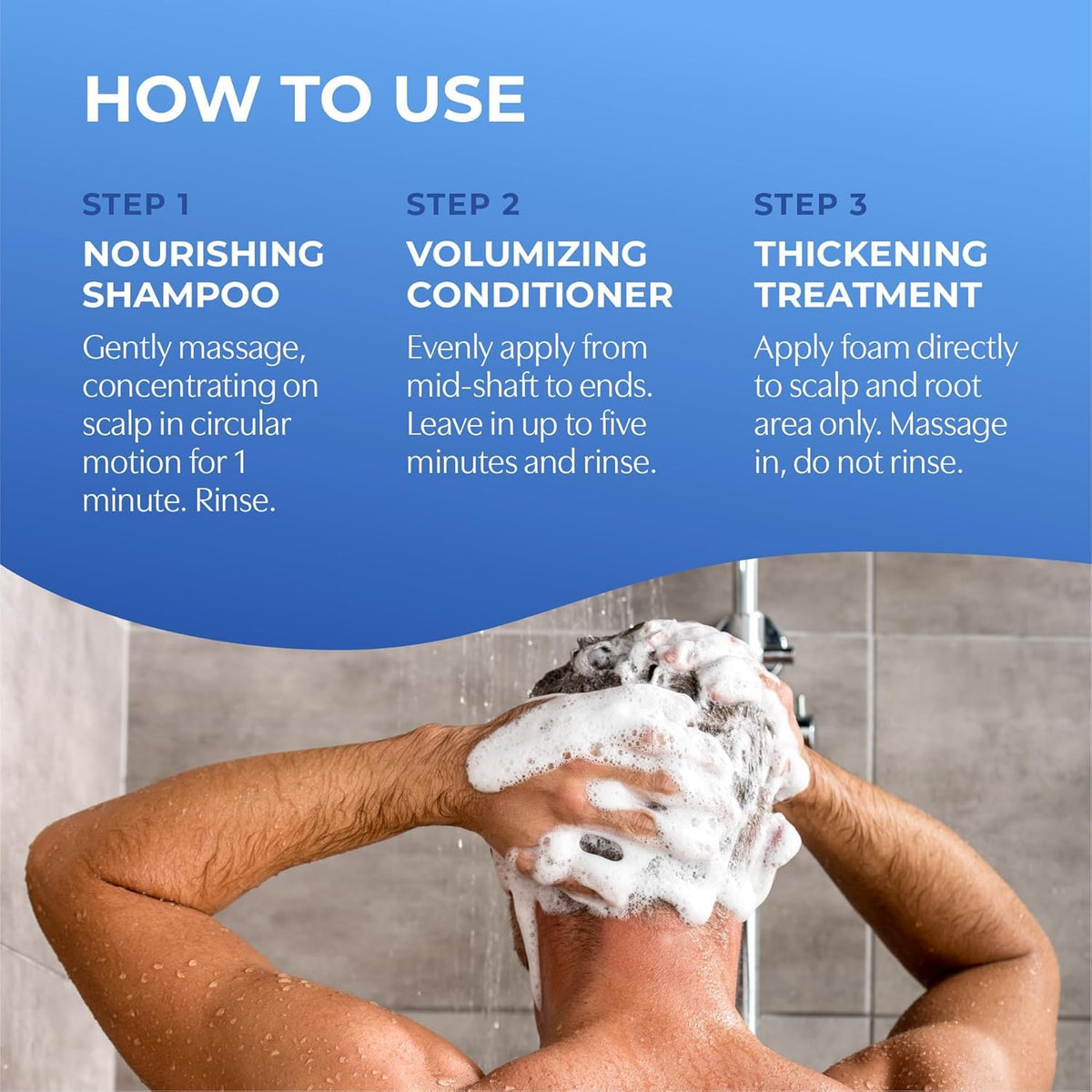 BosleyMD thickening treatment applicator delivering targeted volume to scalp