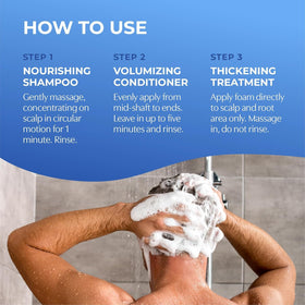 BosleyMD thickening treatment applicator delivering targeted volume to scalp