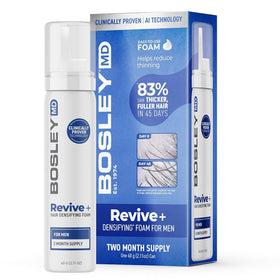 BosleyMD front packaging showing foam can and benefits