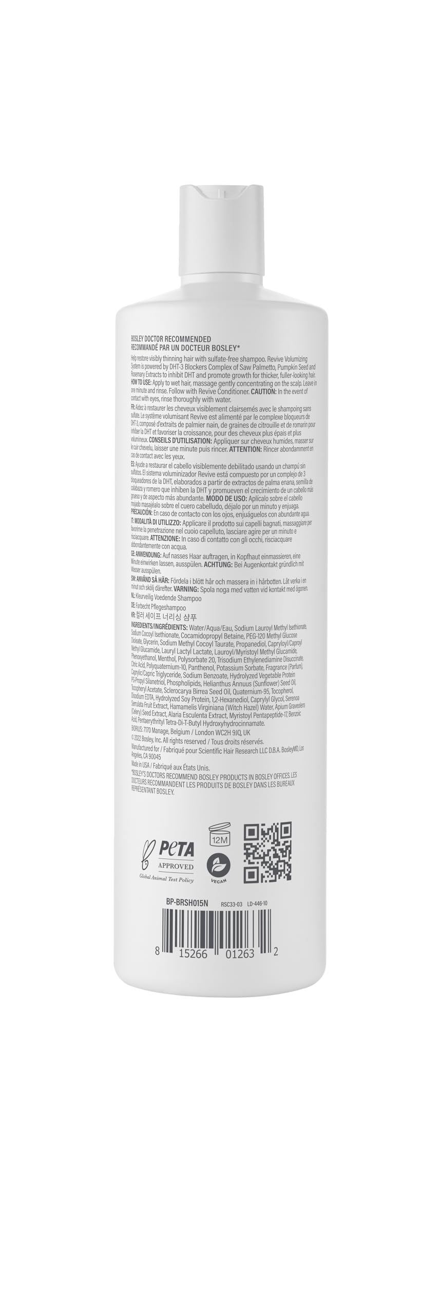 BosleyMD in-shower scene illustrating color-safe cleansing and volume
