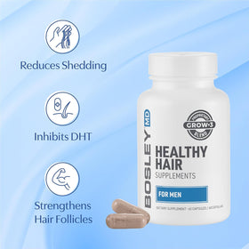 BosleyMD nutrition and ingredients label showing key vitamins and botanicals
