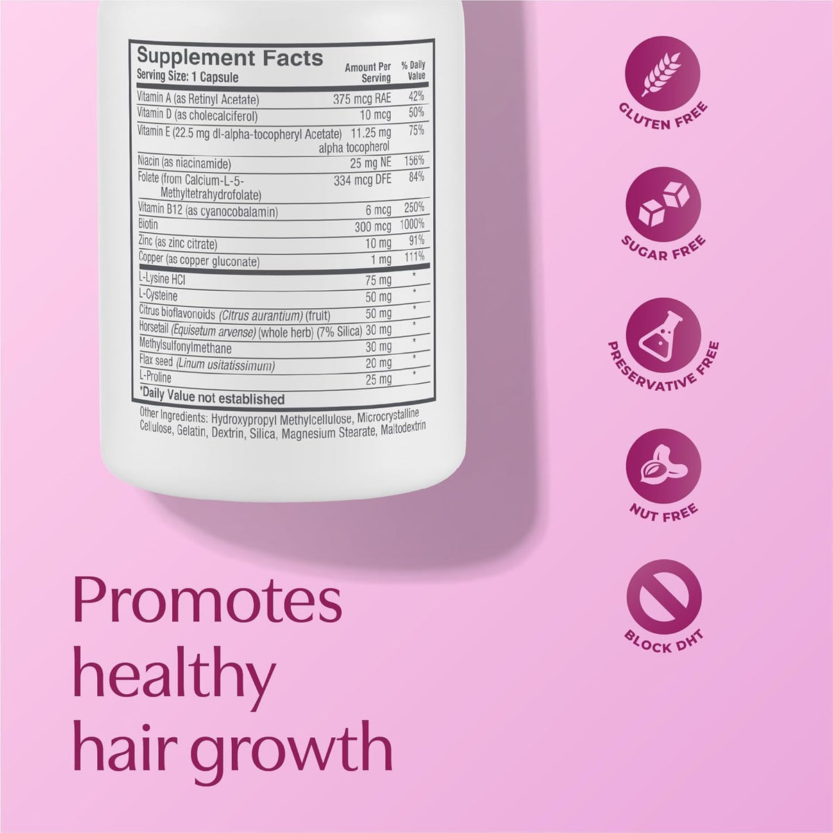 BosleyMD bottle on bathroom counter in lifestyle setting indicating daily routine support