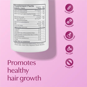BosleyMD bottle on bathroom counter in lifestyle setting indicating daily routine support