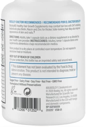 BosleyMD supplement bottle on bathroom shelf in morning routine for daily use
