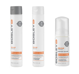 BosleyMD shampoo pump close-up demonstrating gentle lather and safe cleansing