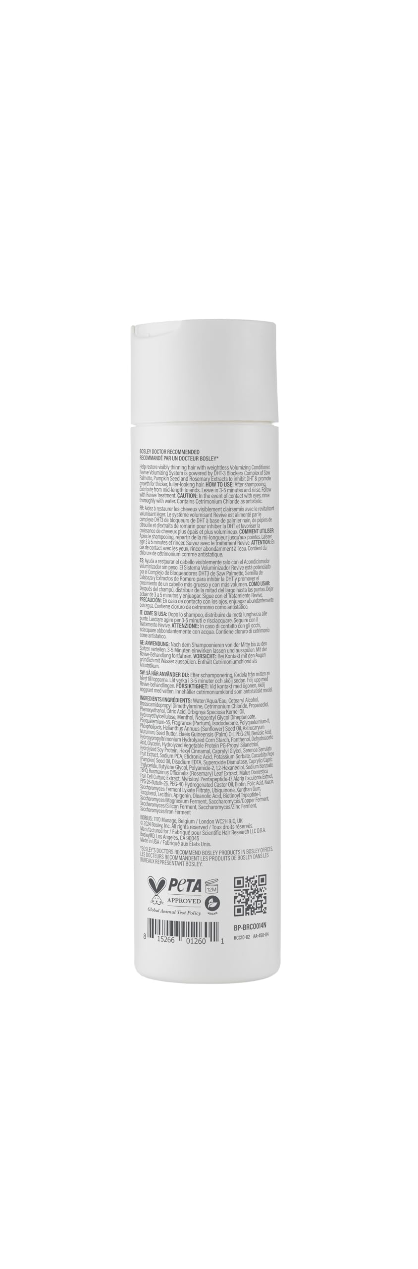 BosleyMD bosrevive bottle on bath shelf suggesting daily routine benefit