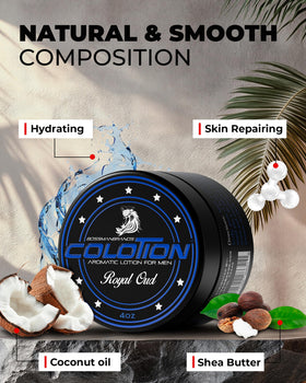 Bossman Colotion applied on forearm showing hydrated skin and long-lasting scent benefit