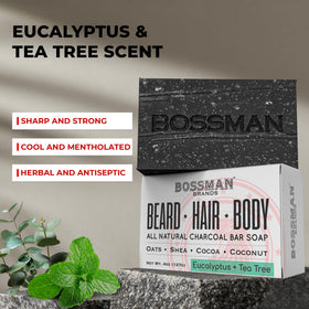 Bossman ingredient label closeup listing natural oils for transparency and ingredient trust