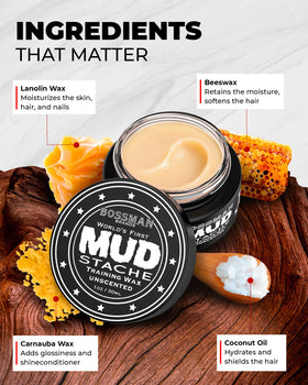 Bossman wax texture close-up demonstrating soft clay-like spreadability