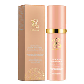 Botagus bottle front label showing product name and SPF50 benefit