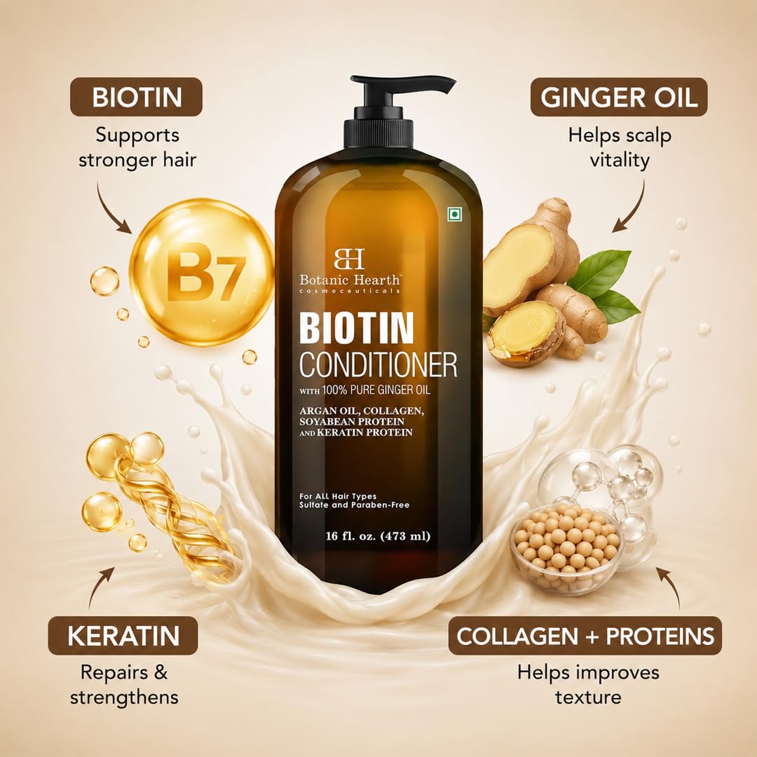 Botanic Hearth conditioner being applied to damp hair to improve manageability