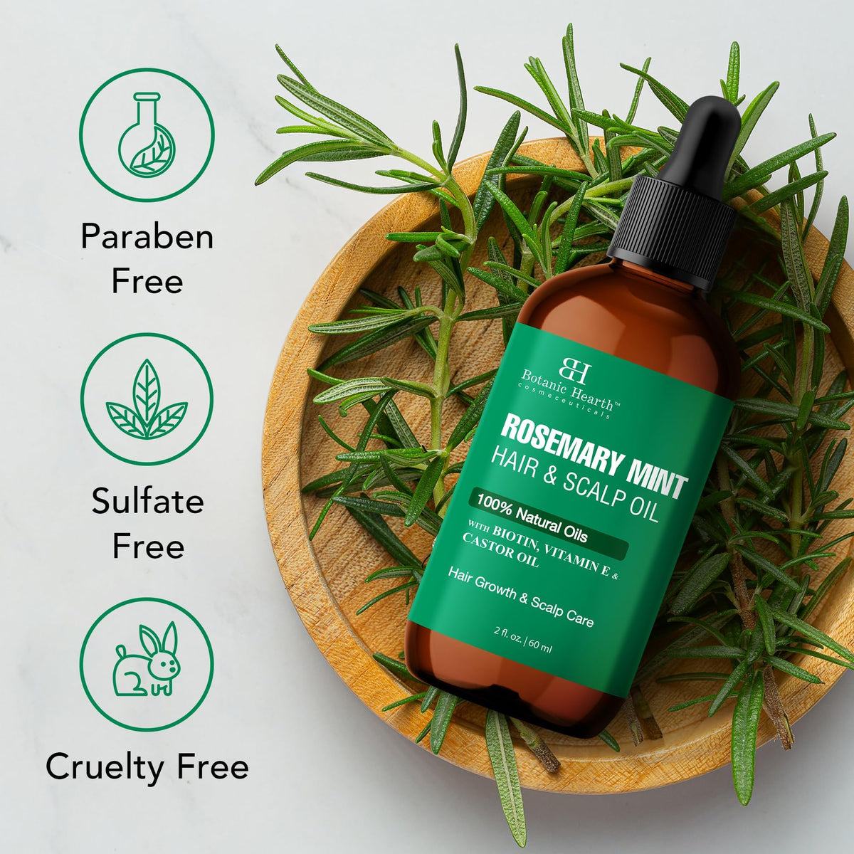 Botanic Hearth scalp massage application demonstrating circulation boost