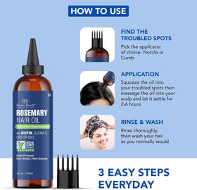 Botanic Hearth applicator tip close-up for precise root-targeted oil application