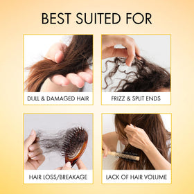Applying Botanic Hearth oil to hair ends for smoothing and split end care
