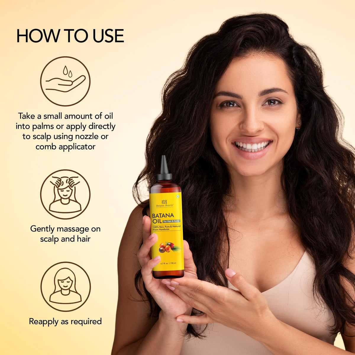 Close-up of Botanic Hearth Batana oil texture demonstrating rich absorption