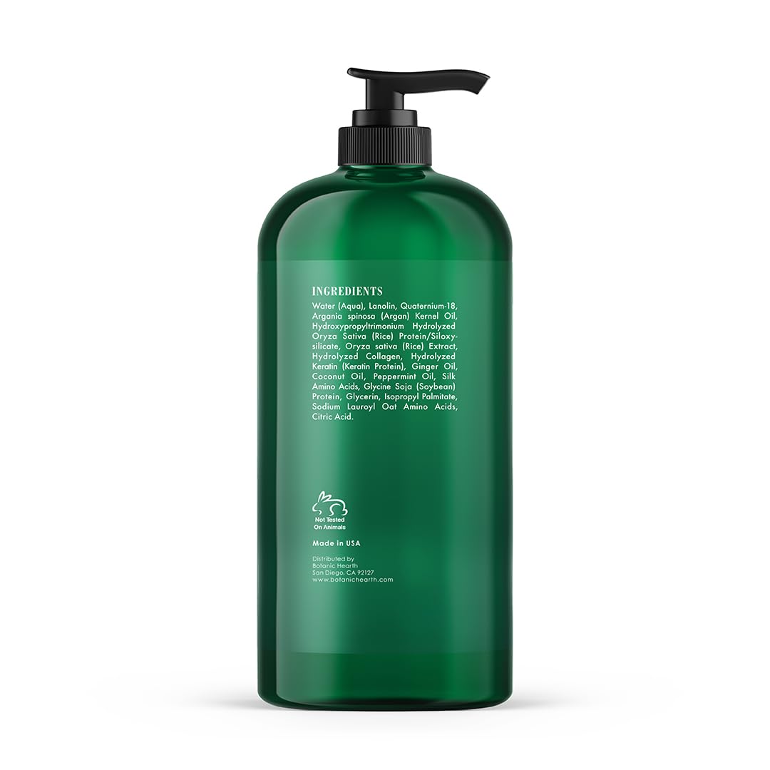 Botanic Hearth conditioner on bathroom shelf staged for everyday grooming routine