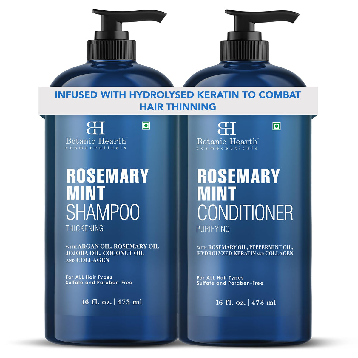 Botanic Hearth close-up label showing rosemary mint formula and clarity