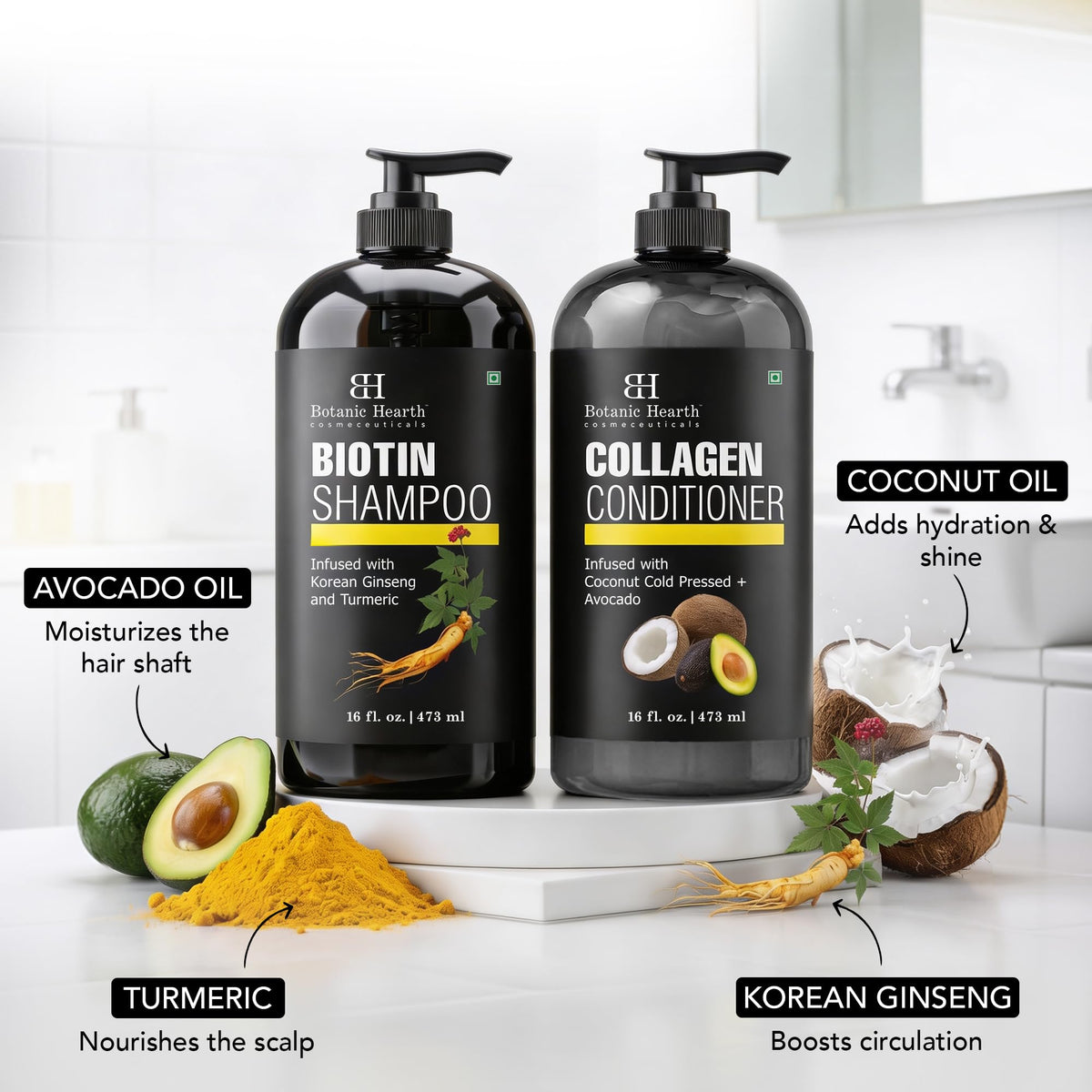 Botanic Hearth conditioner cream texture showing moisturizing, smoothing benefit