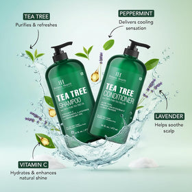 Botanic Hearth conditioner being poured to show smoothing texture and detangling benefit