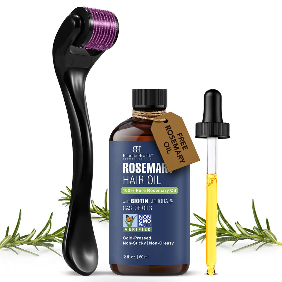 Botanic Hearth front packaging showing complete derma roller kit benefit