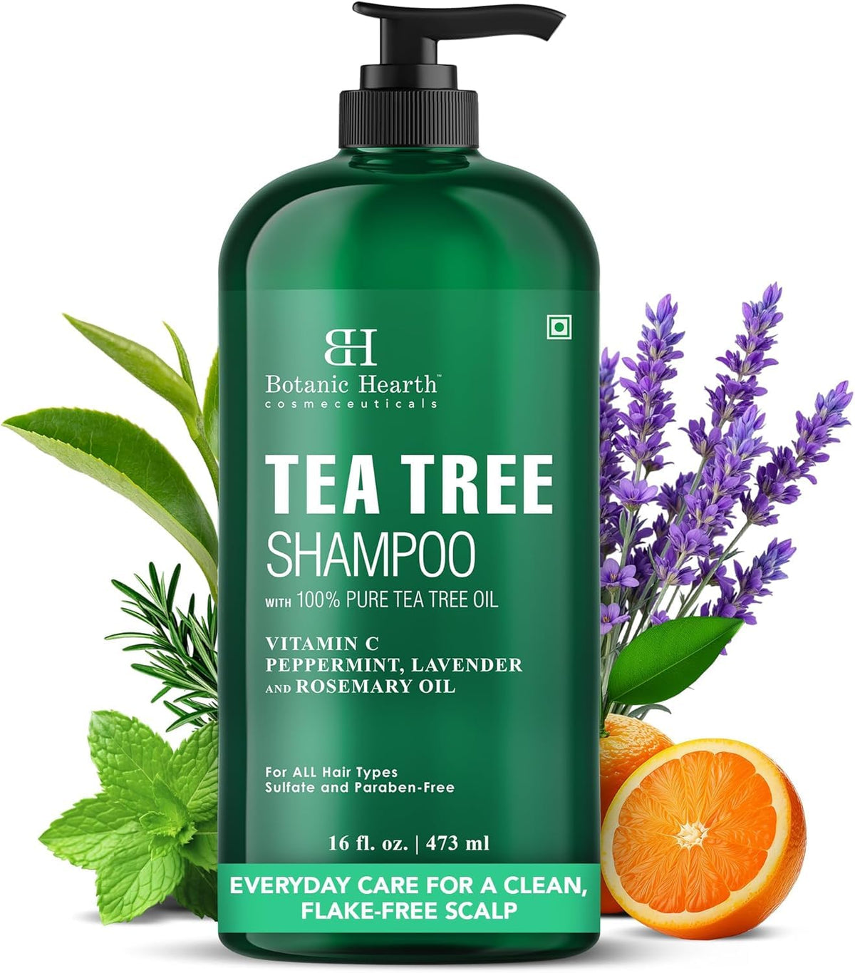 Botanic Hearth front bottle showing shampoo and calming benefits