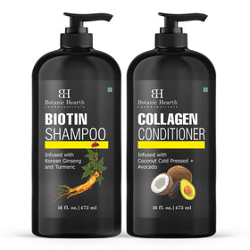 Botanic Hearth front packaging showing duo and fuller hair benefit
