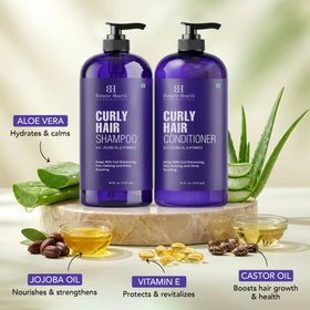 Botanic Hearth in-shower use with hands applying product for detangling
