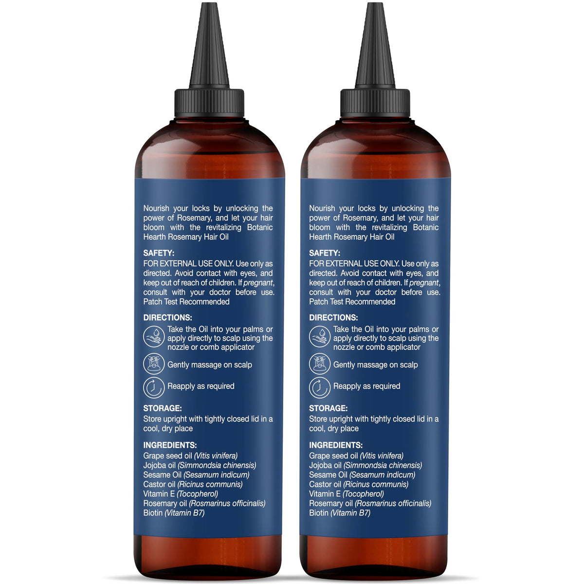 Botanic Hearth ingredients styled with rosemary and biotin for clarity