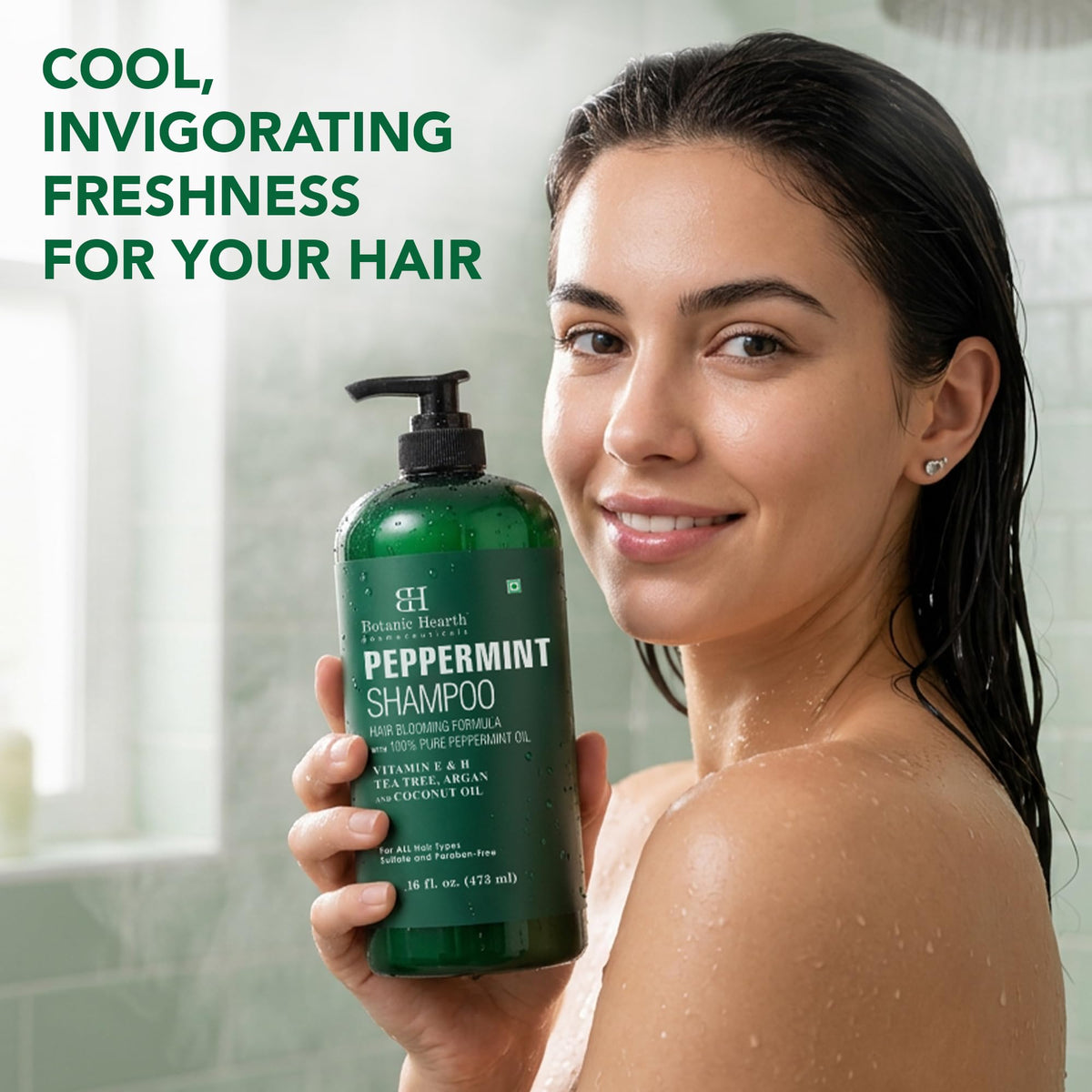 Botanic Hearth keratin detail graphic illustrating strengthening benefit