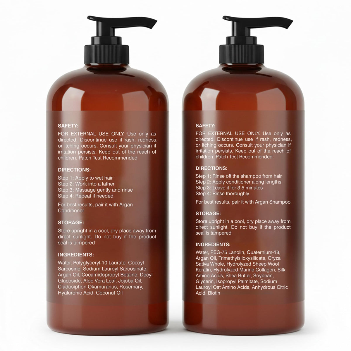 Botanic Hearth ingredient label displaying keratin and sulfate-free claim